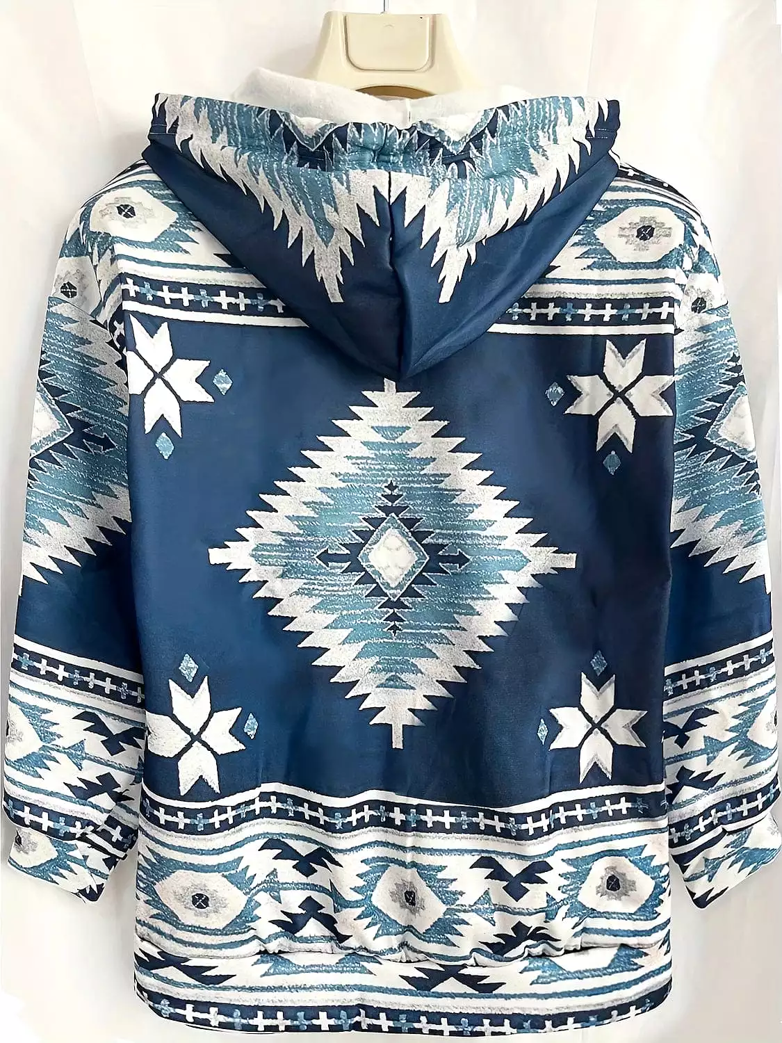 Geometric Tribal Aztecs Zip Up Hoodie Sweatshirt for Women