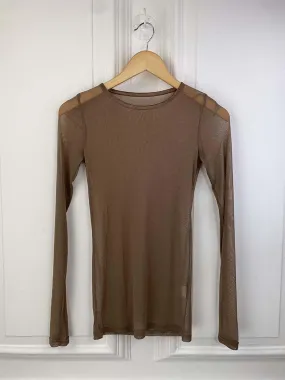 I.D Mesh Layering Top - Mocha