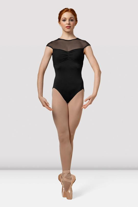 Ladies Mirella Splice Sap Sleeve Leotard - M5092LM