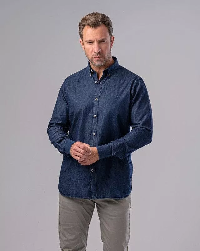 LONG SLEEVE DENIM SHIRT - DARK JEANS