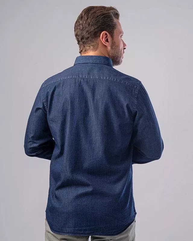 LONG SLEEVE DENIM SHIRT - DARK JEANS