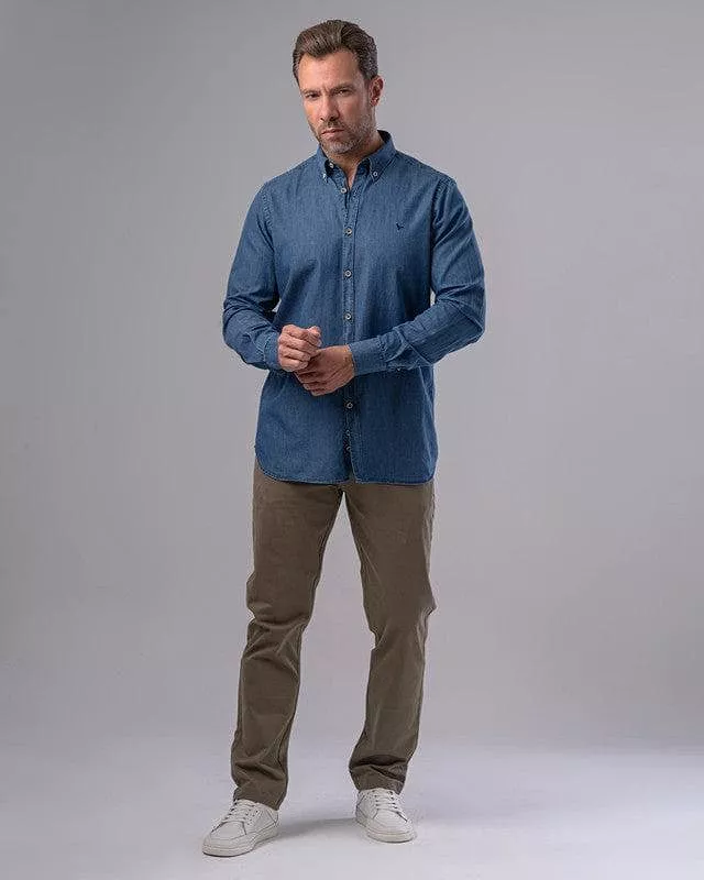 LONG SLEEVE DENIM SHIRT - JEANS