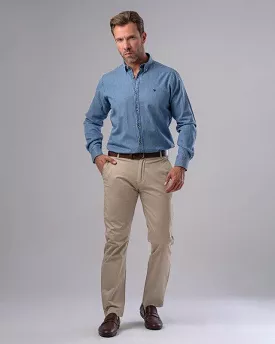 LONG SLEEVE DENIM SHIRT - LIGHT JEANS