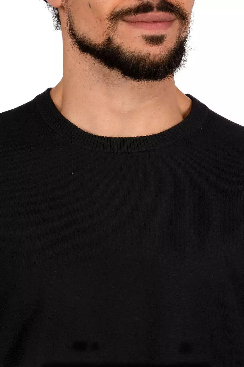 Men's Black Martini Crewneck Sweater