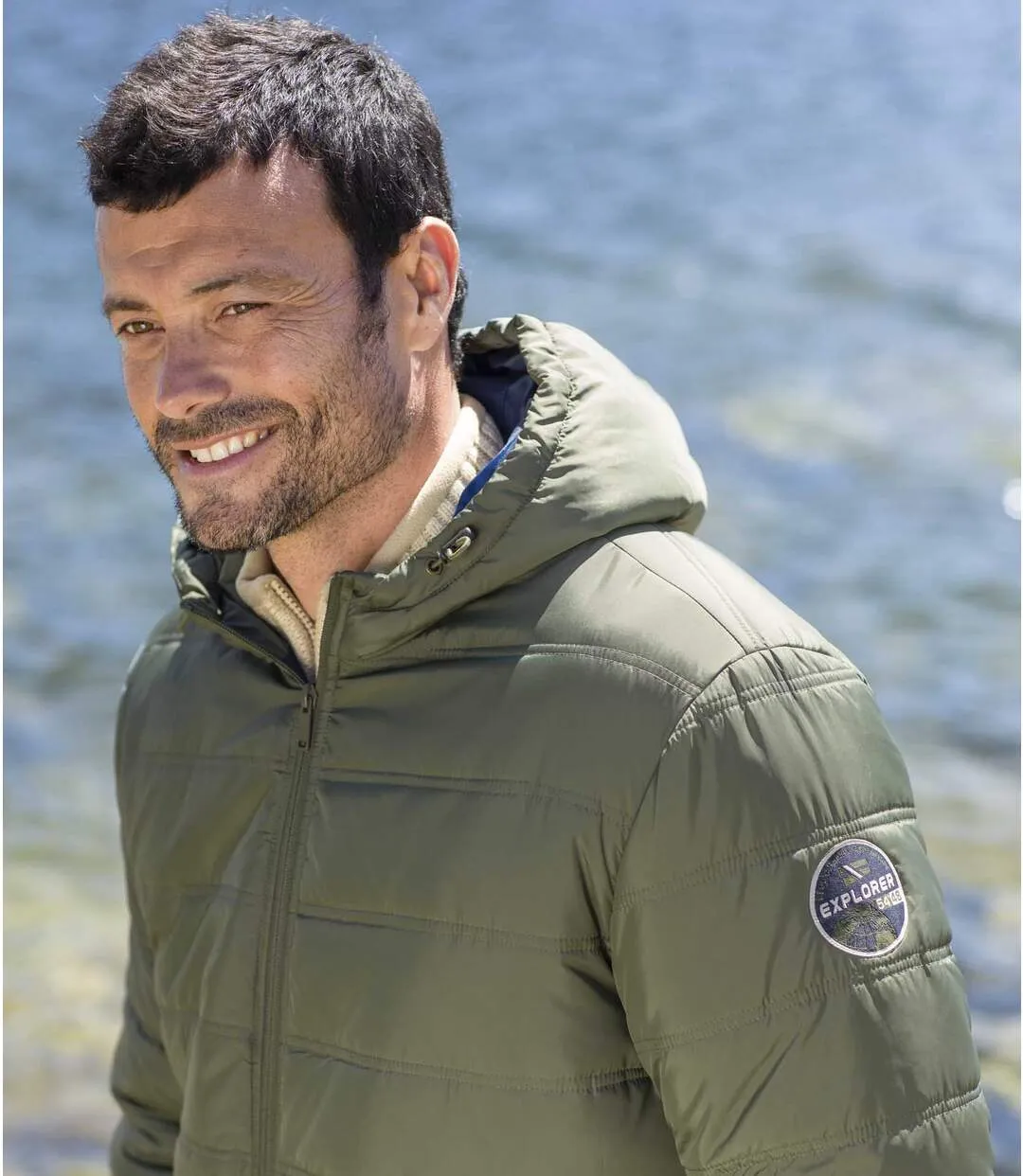 Men's Khaki Puffer Jacket 