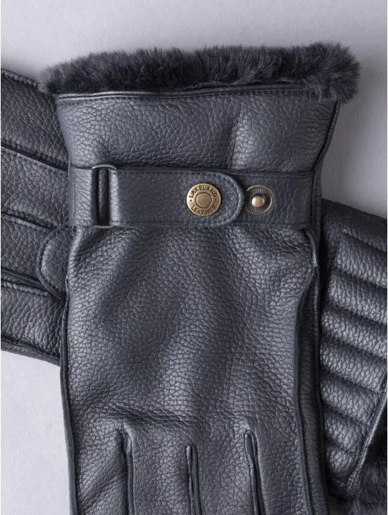 Milne Leather Gloves in Black