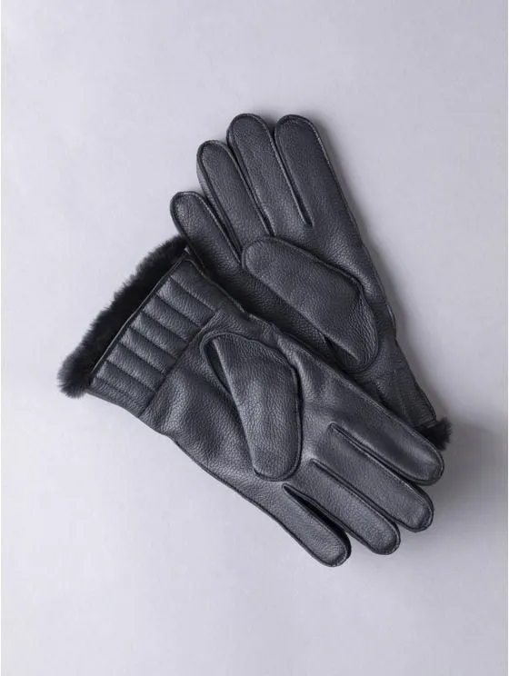 Milne Leather Gloves in Black