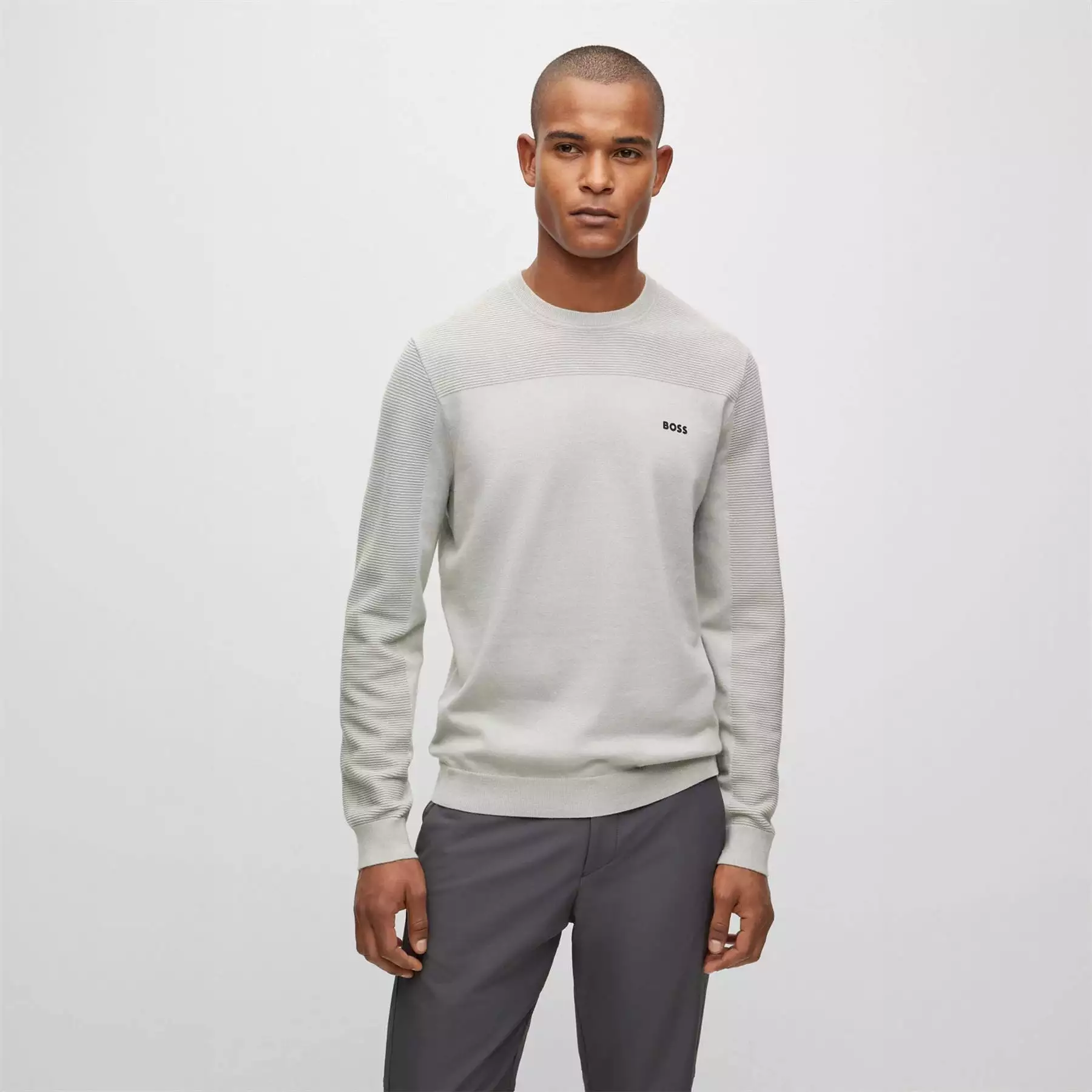 Momentum-X_CN Wool Blend Regular Fit Sweatshirt Open Grey - W23