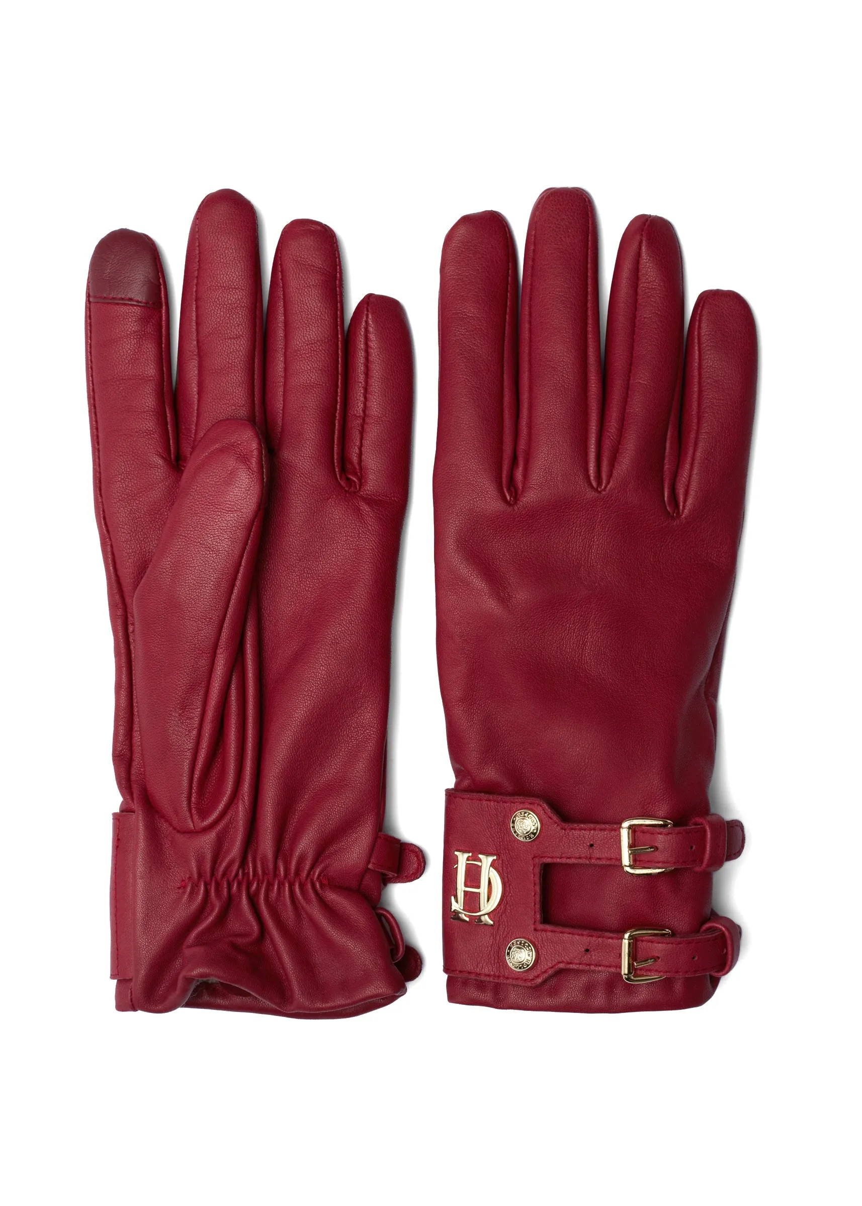 Monogram Leather Gloves (Mulberry)