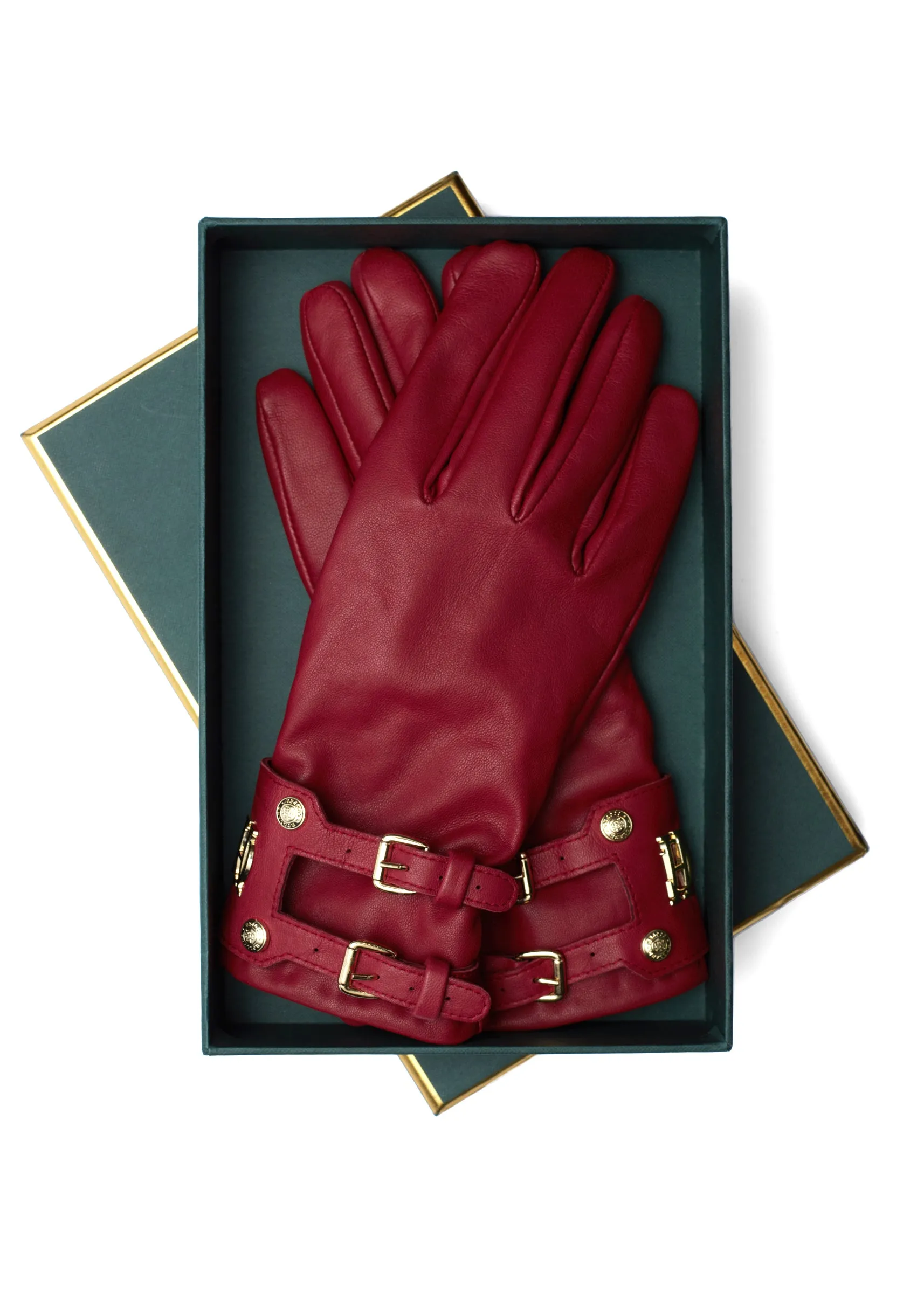 Monogram Leather Gloves (Mulberry)