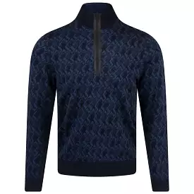 Nate Knitted Sweater JL Navy Melange - AW23