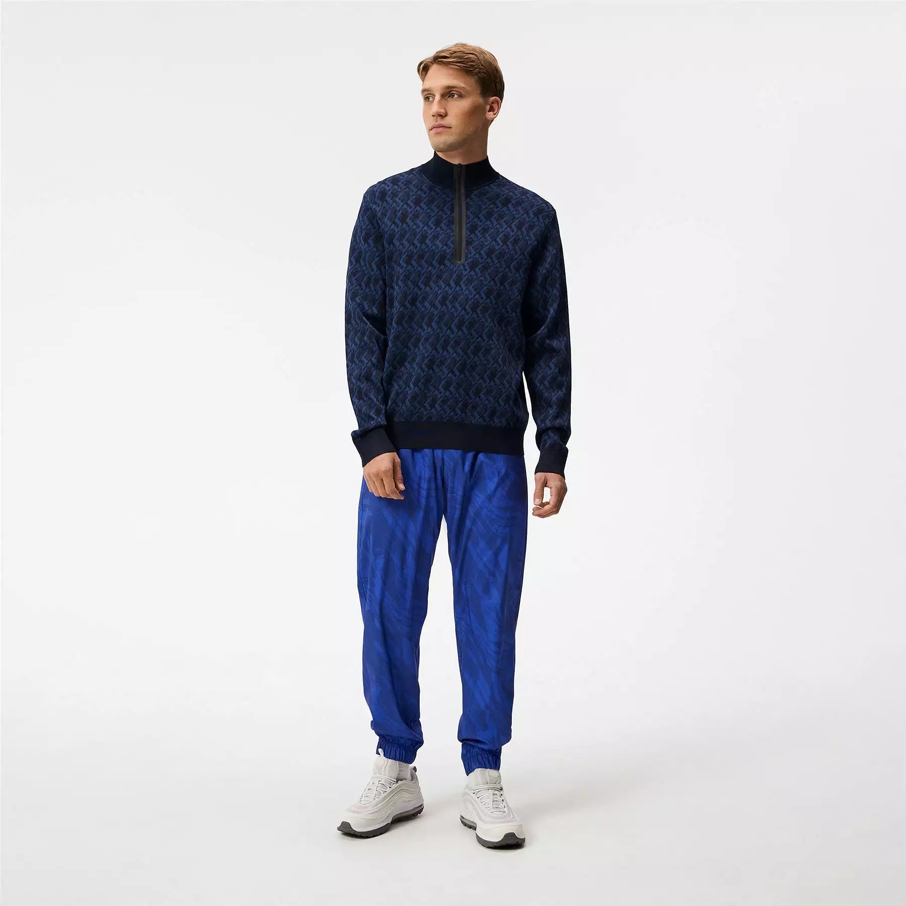 Nate Knitted Sweater JL Navy Melange - AW23