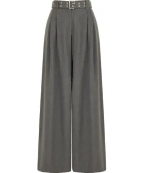 Nocturne Women's Grey Wide Leg Flowy Pants