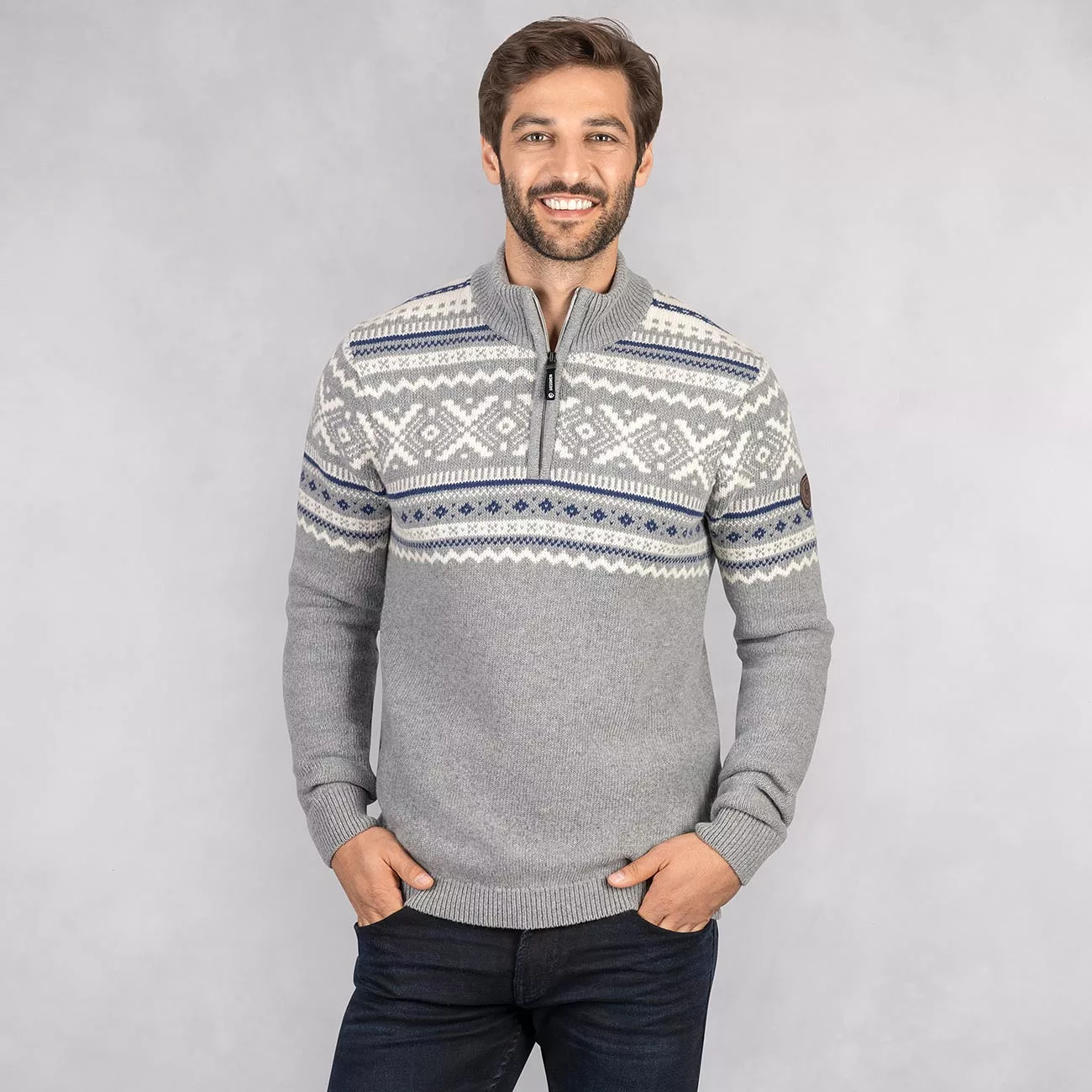 Nordic Sweater Zip Men