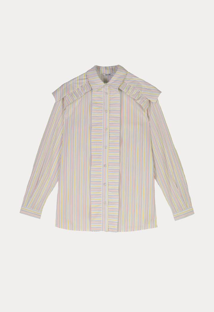 Pleated Printed Full Sleeve Shirt