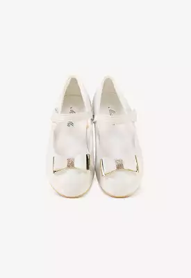 PU Leather Double Ribbon Flat Shoes