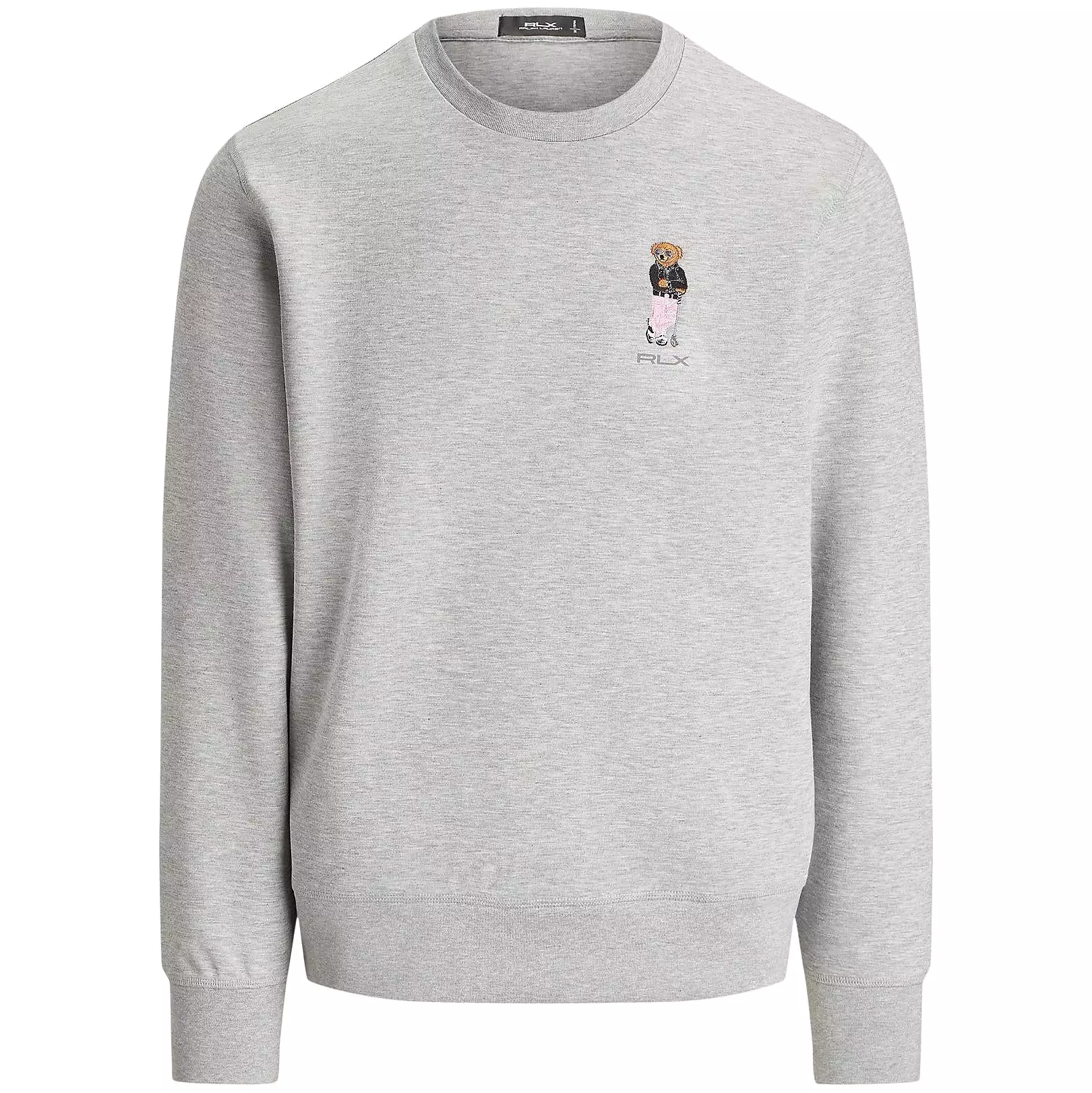 RLX Classic Fit Crew Neck Bear Sweatshirt Andover Grey - SS24