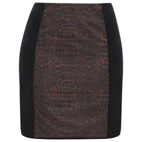 Rohnisch Ivy Skirt Brown Croco