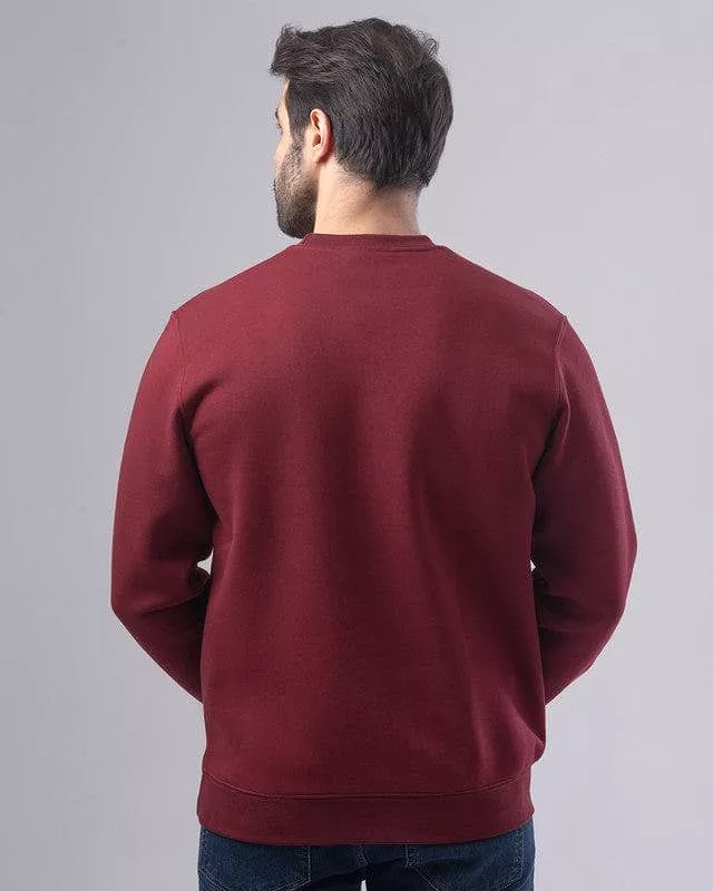 ROUND-NECK SWEATSHIRT - WINE