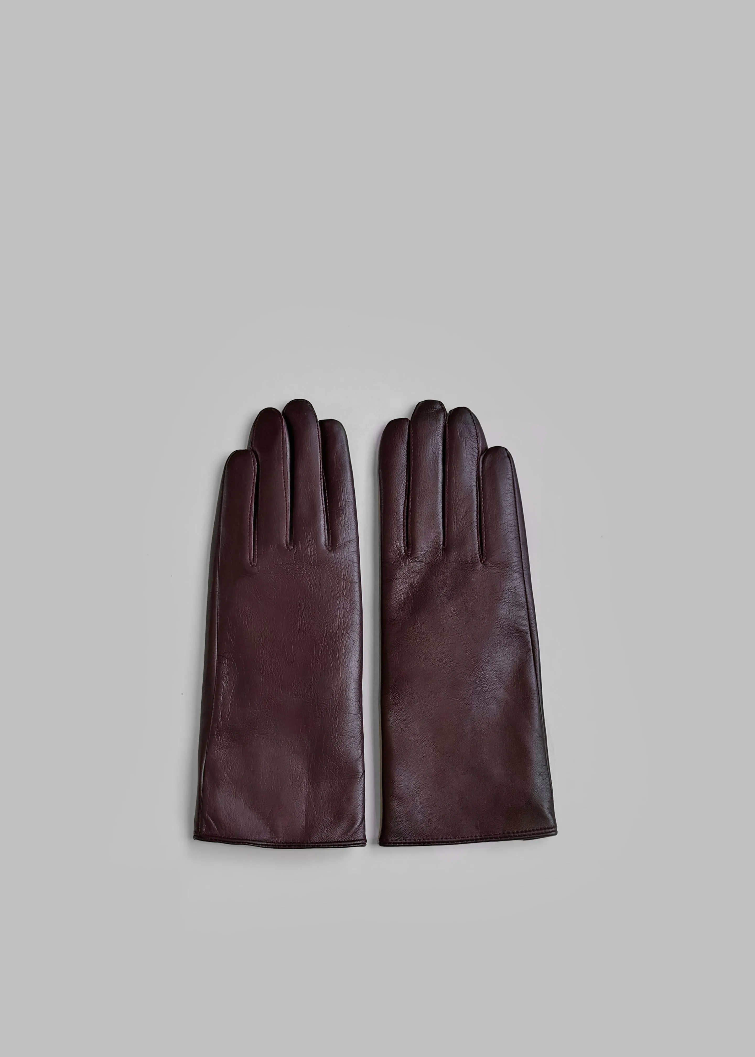 Ruby Leather Gloves - Burgundy