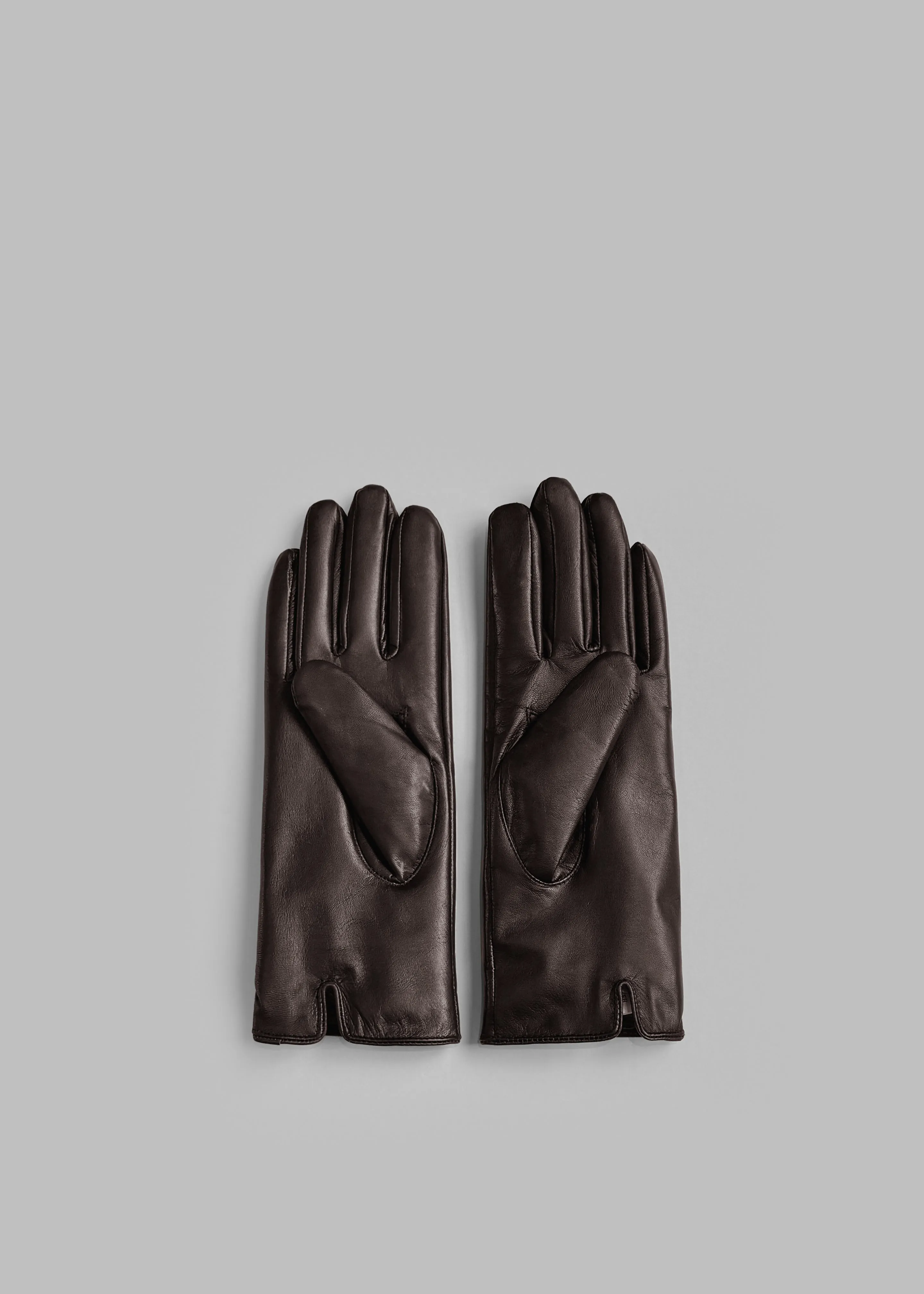 Ruby Leather Gloves - Dark Brown