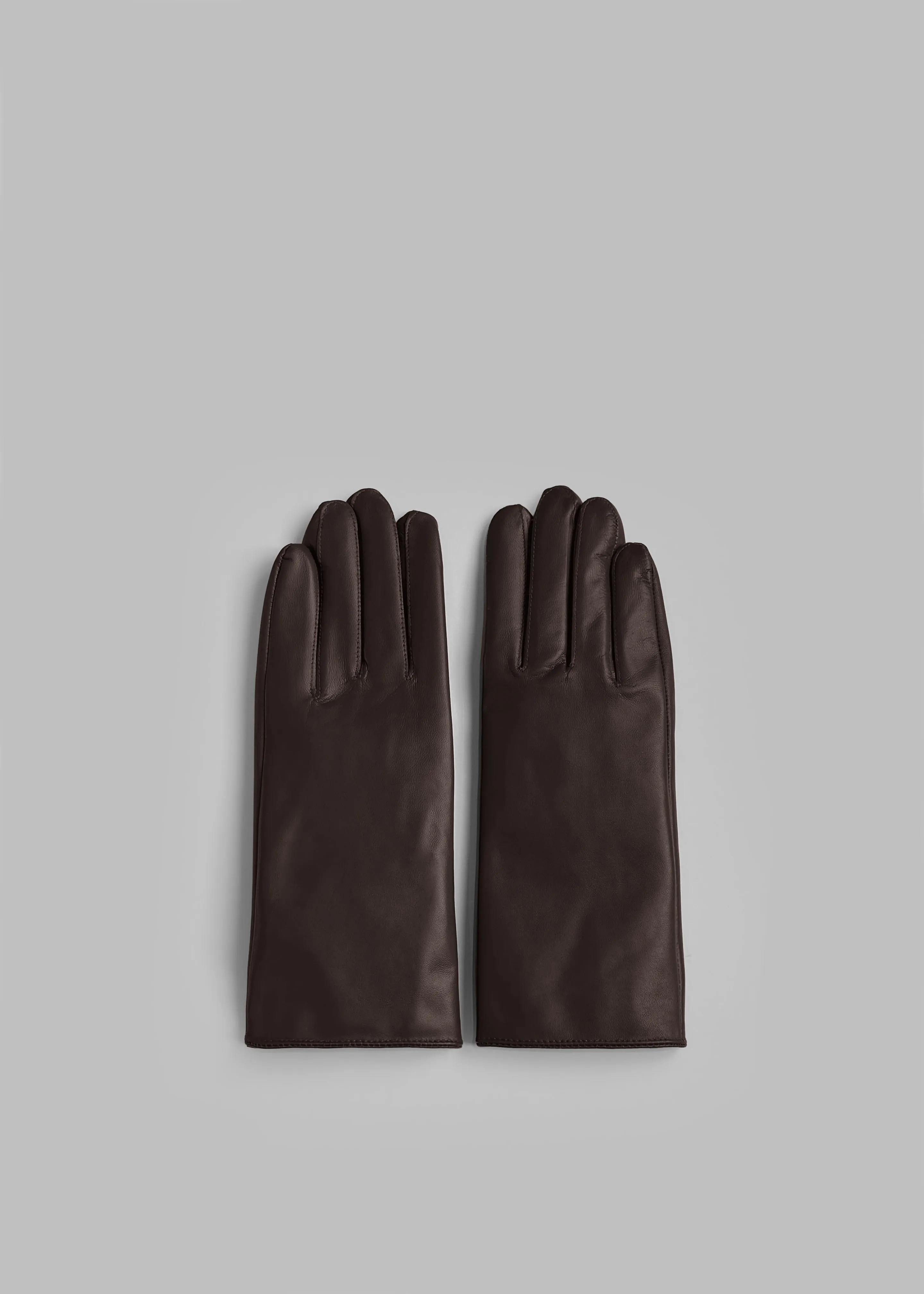 Ruby Leather Gloves - Dark Brown