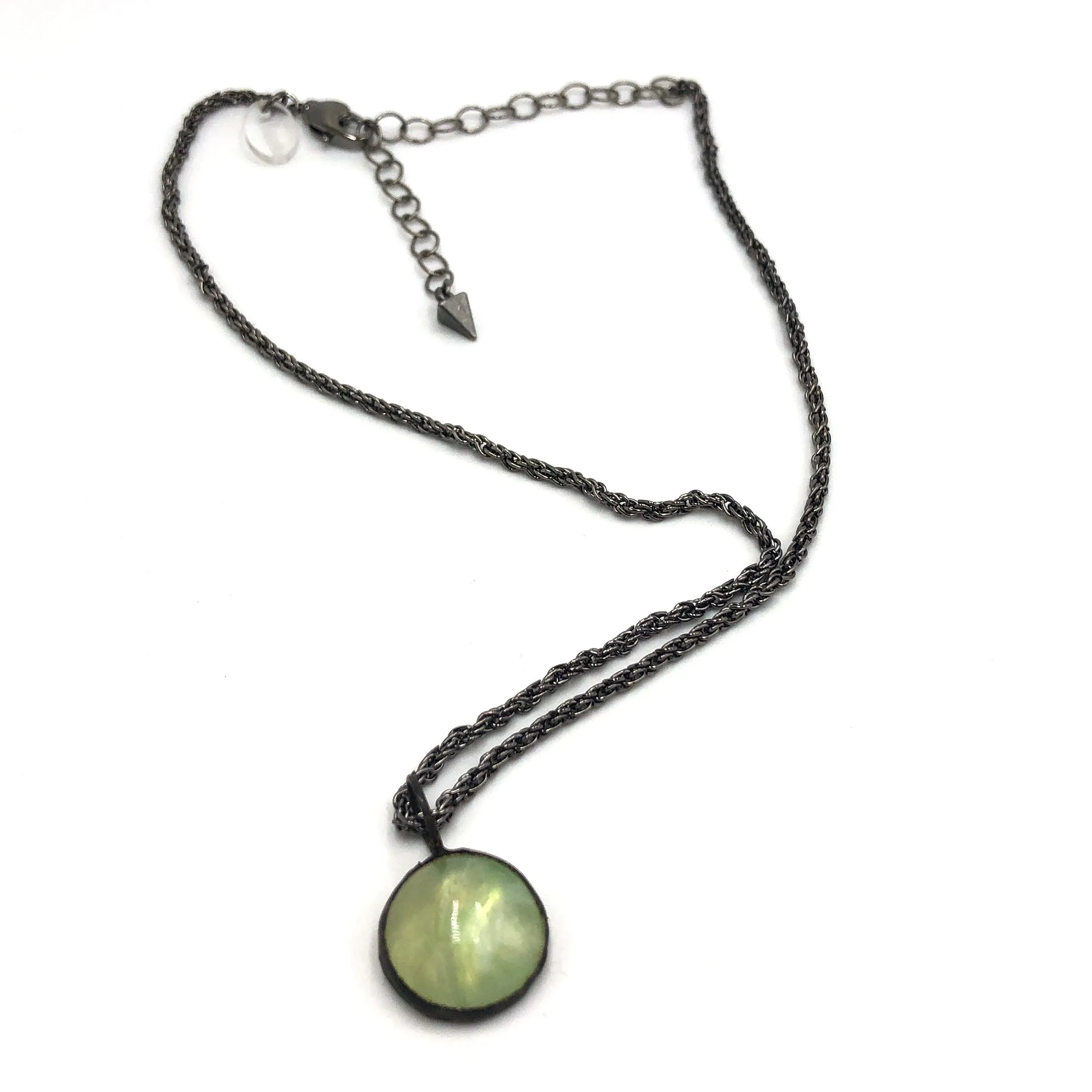 Sage Luster Coin Layering Necklace