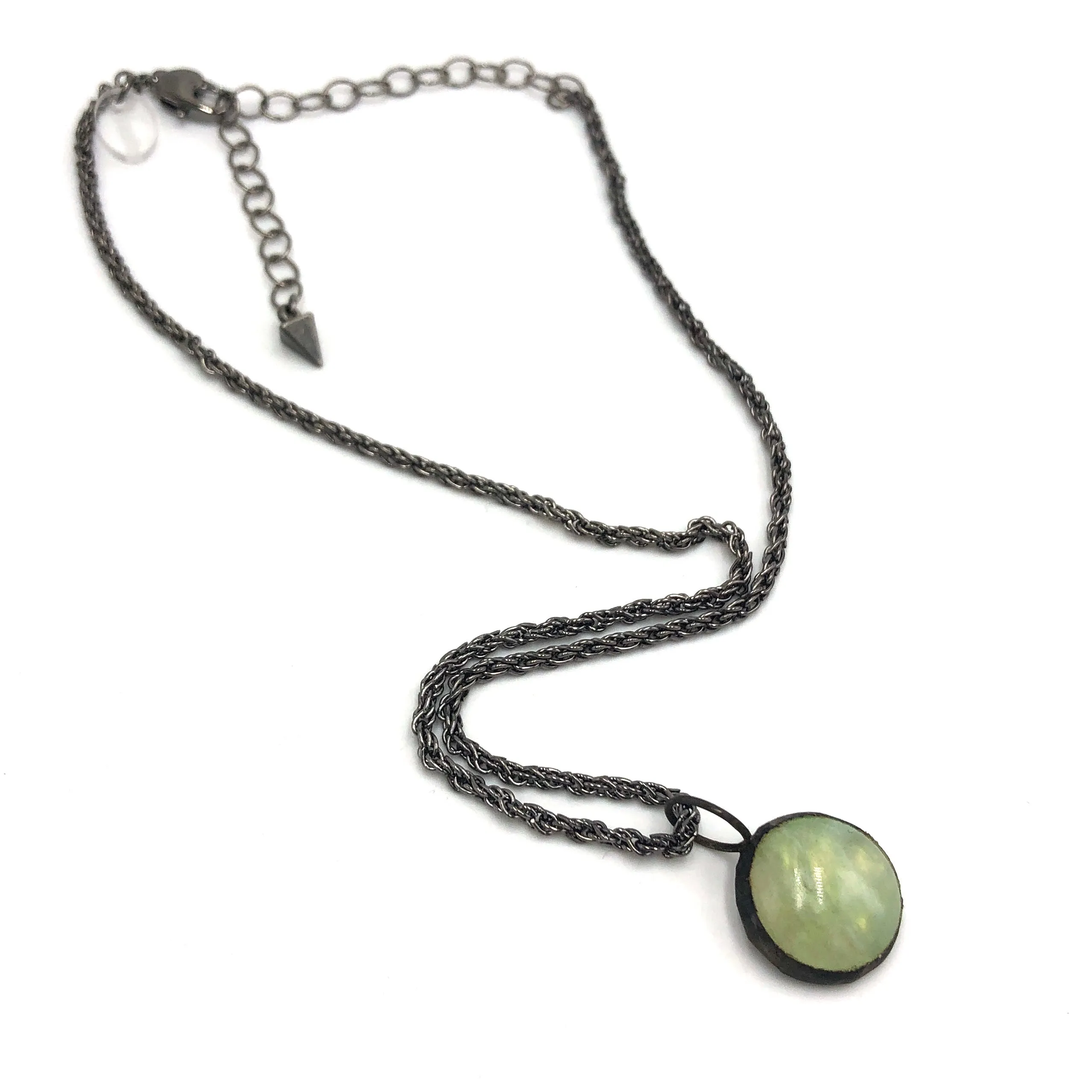 Sage Luster Coin Layering Necklace