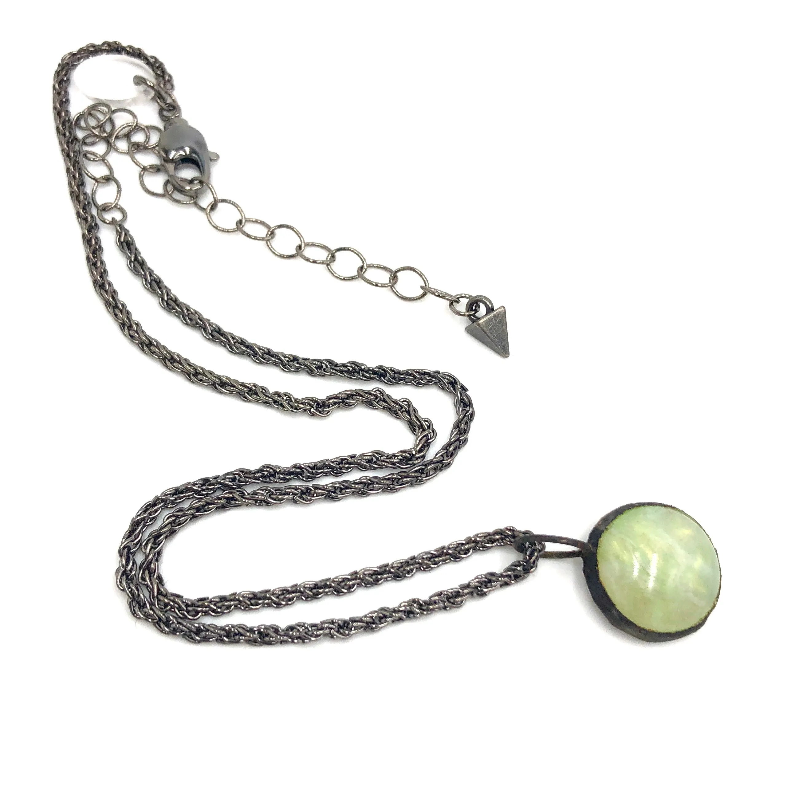 Sage Luster Coin Layering Necklace