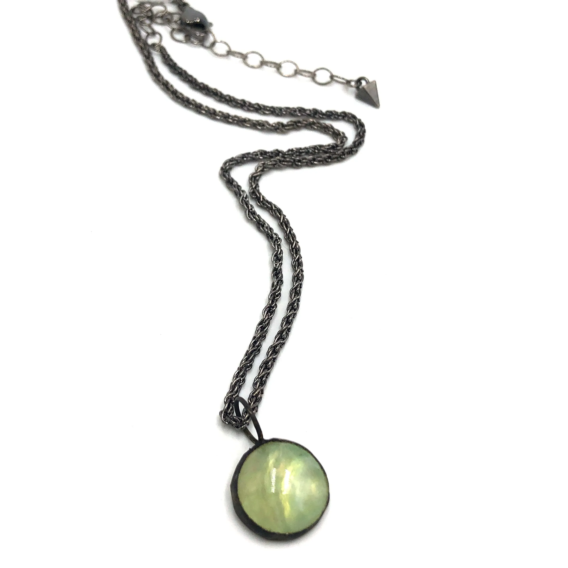 Sage Luster Coin Layering Necklace