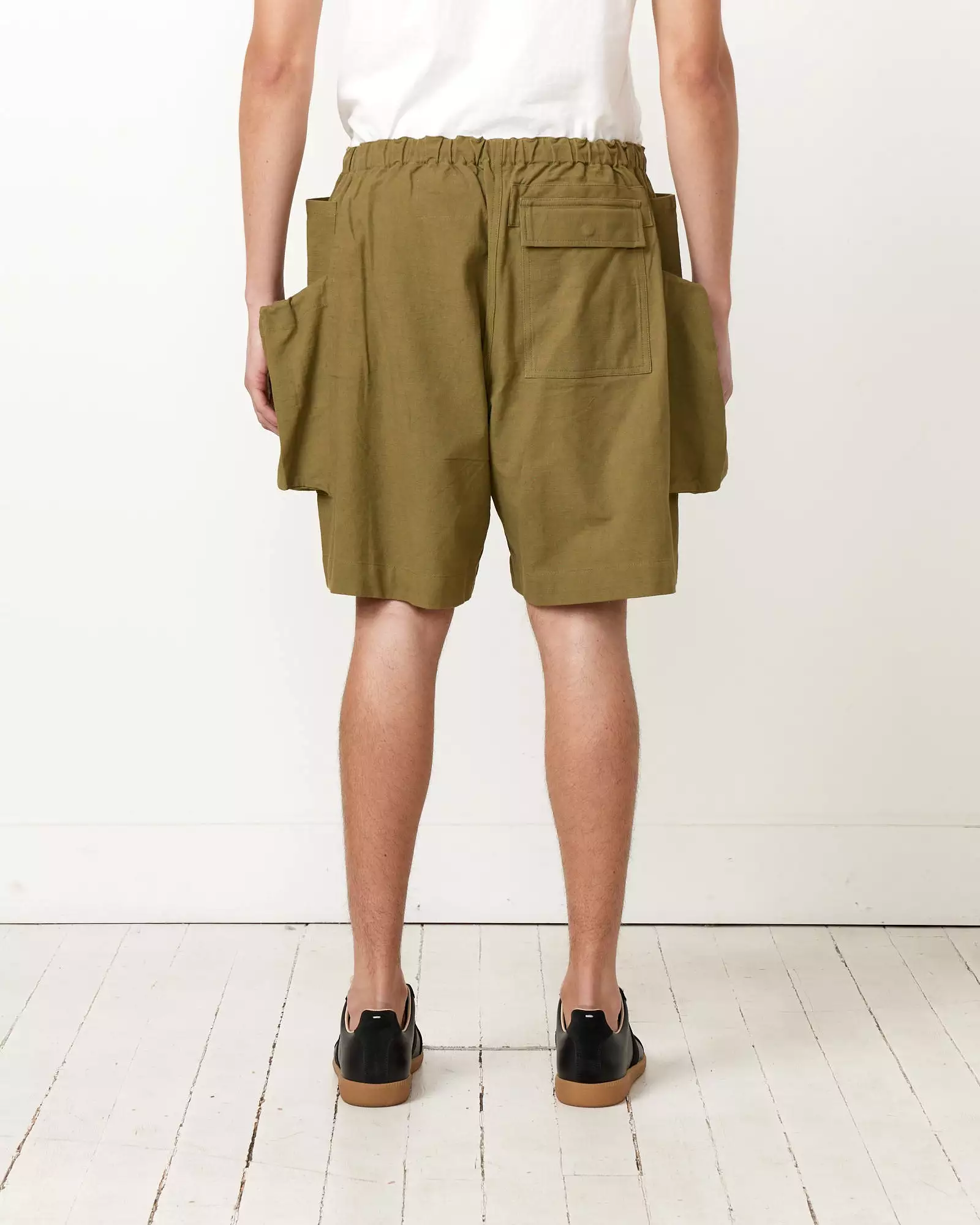 Salt Shorts in Olive Slub