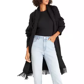 Sanctuary Women's Make Sway Fringe Cardi - BLACK