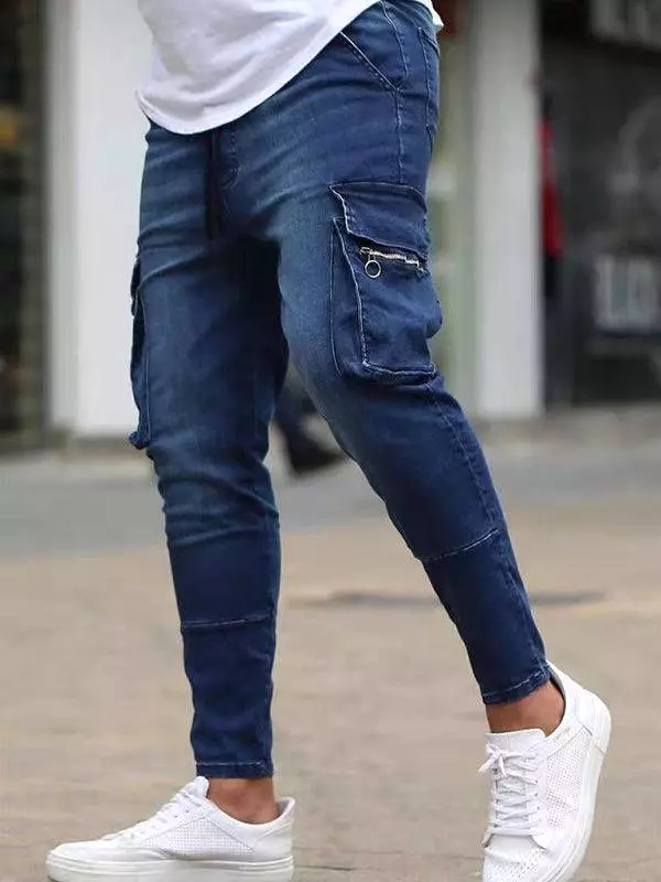 Snap Stretch Cargo Jeans