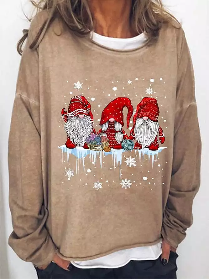 Snowflake Gnome Festive Women's Sweatshirt