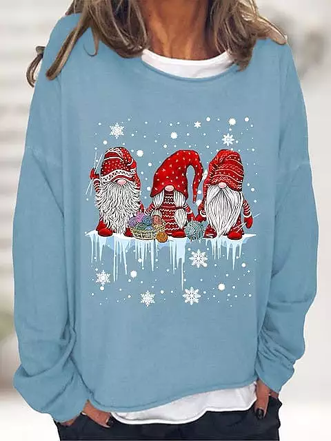 Snowflake Gnome Festive Women's Sweatshirt