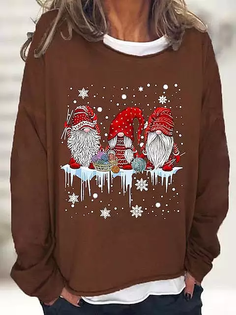 Snowflake Gnome Festive Women's Sweatshirt