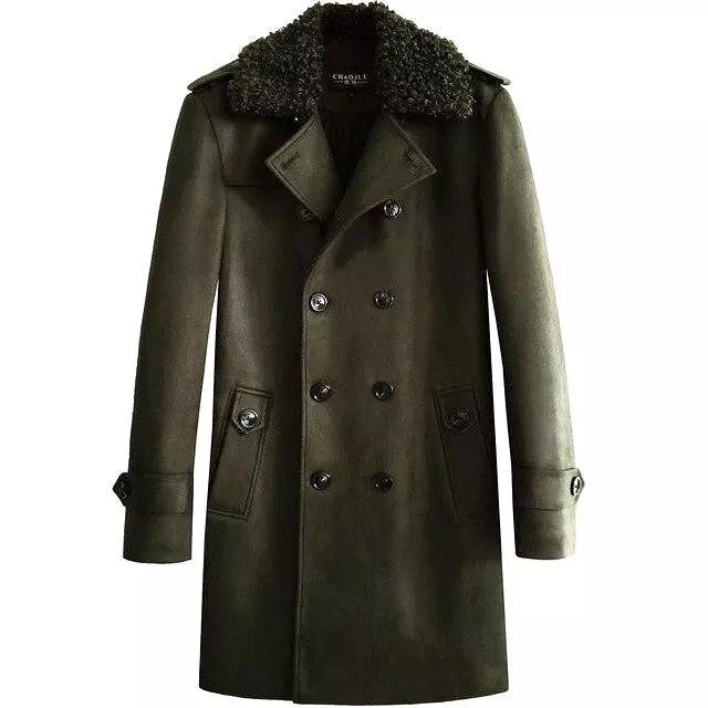 Soft Collar Winter Coat For Men