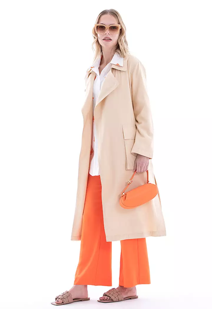 Solid Lightweight Side Slits Coat