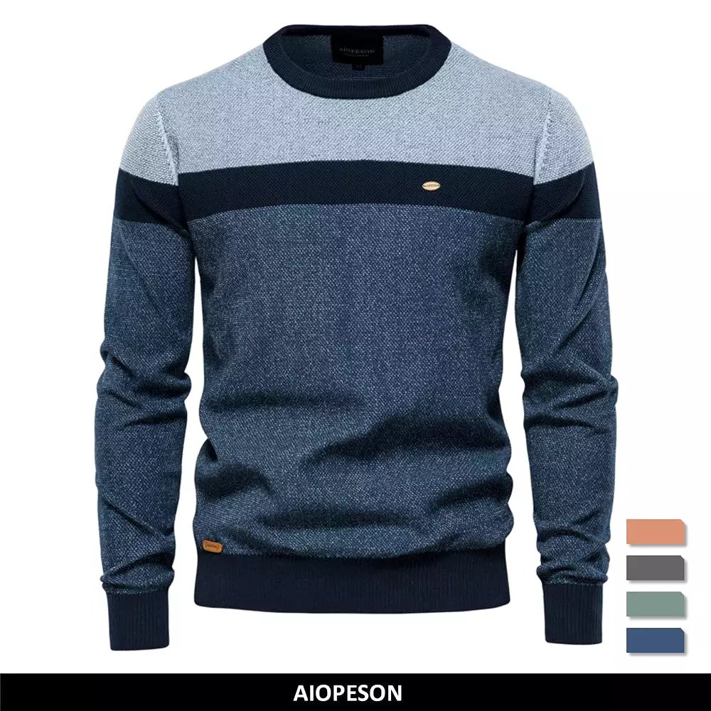 Spliced Cotton Sweater: The Ultimate Winter Staple