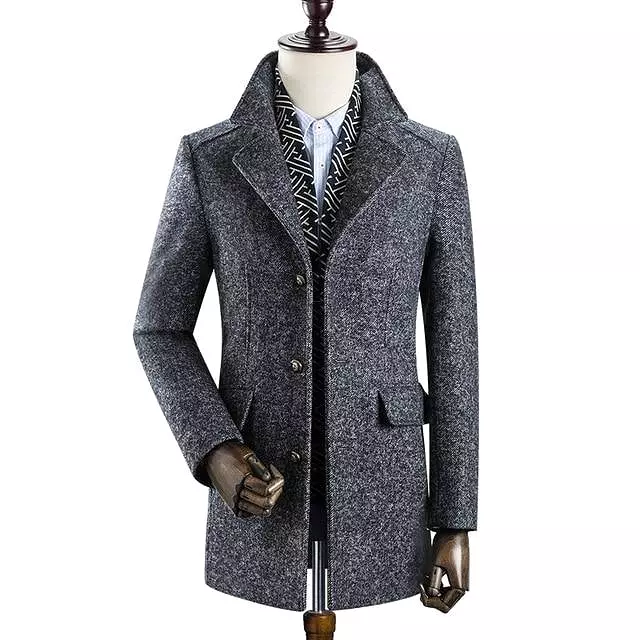 Stallone Wool Winter Coat For Men