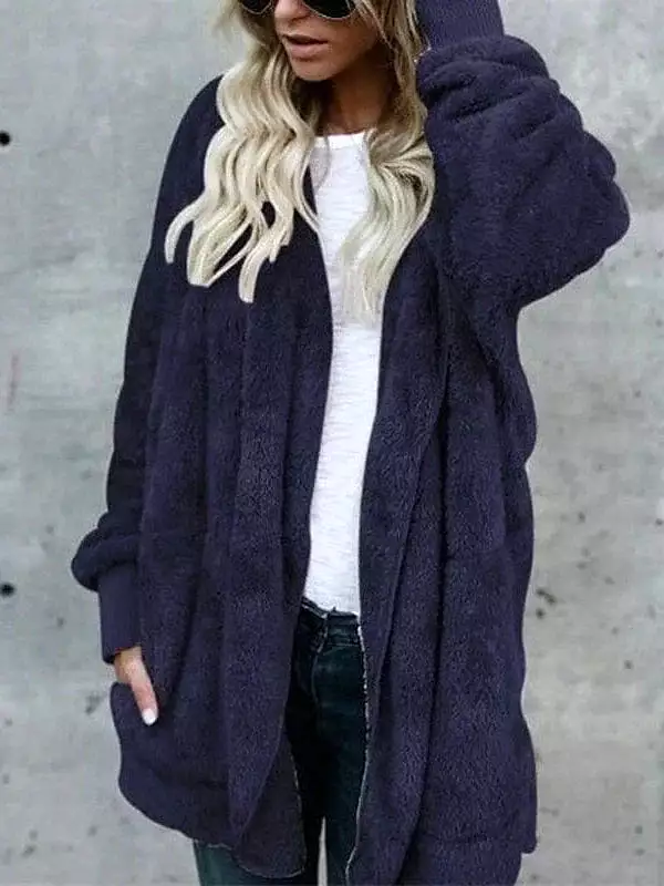 Stay Warm and Stylish with Women's Sherpa Jacket Fleece Teddy Coat