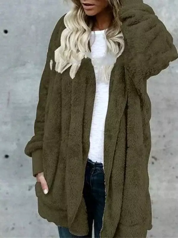 Stay Warm and Stylish with Women's Sherpa Jacket Fleece Teddy Coat