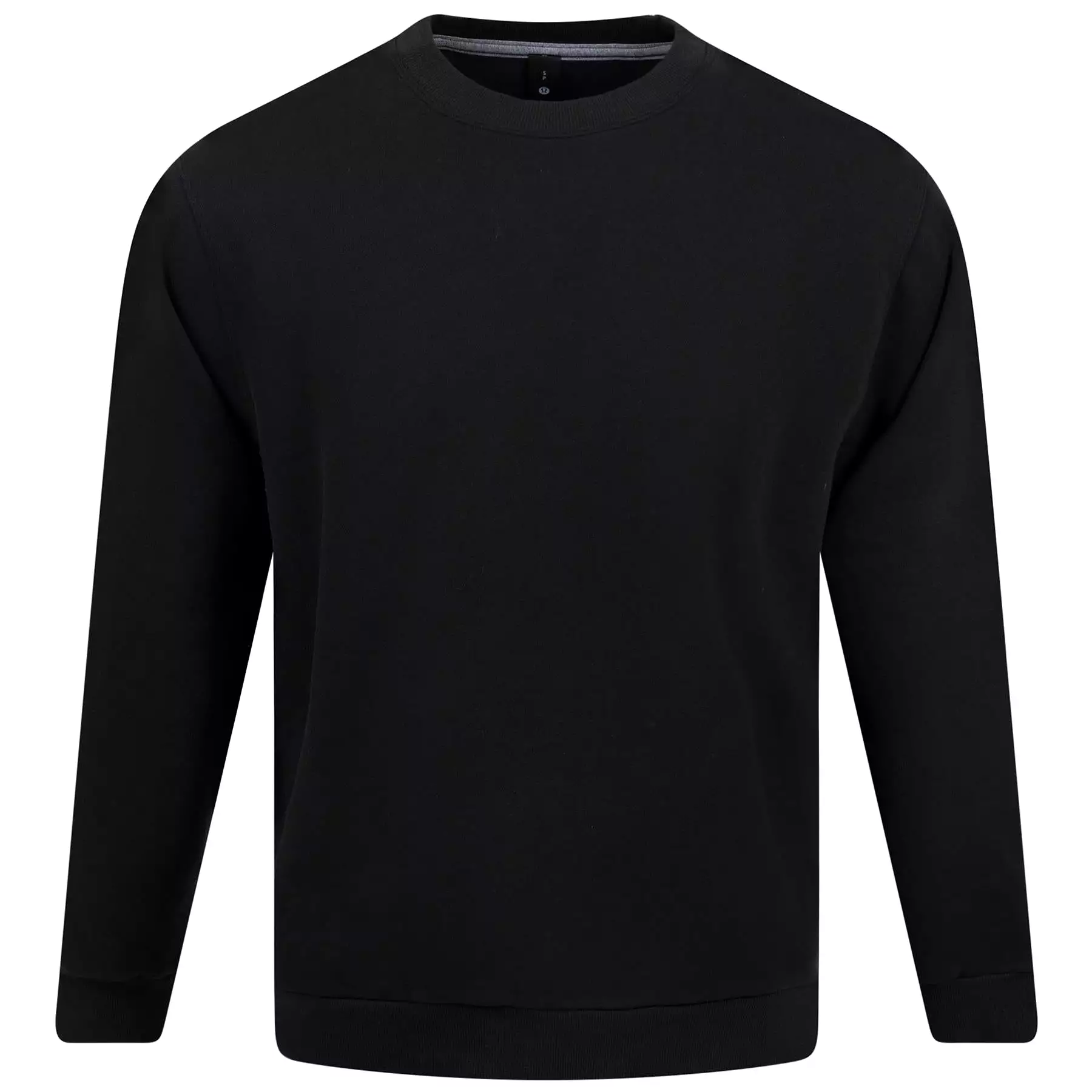 Steady State Crew Neck Cotton Sweatshirt Black - SS24