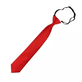 Teenager Boys Red Elastic Plain Teen Kids Neck Tie