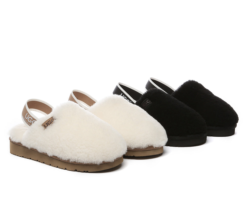 UGG AUSTRALIAN SHEPHERD UGG Kids Slingback Fluffy Slides Kamari