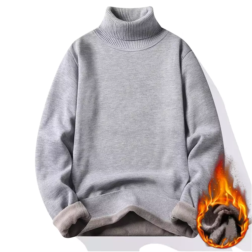 Winter Men's Turtleneck Thicken Sweater Men's Knitting Pullovers Cold Weather Jumpers