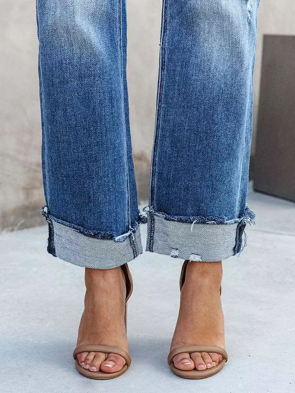 Women Asymmetrical Flyer Jeans