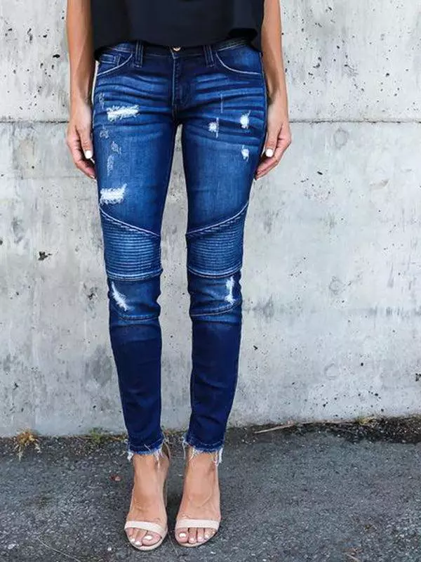 Women Biker Skinny Jeans