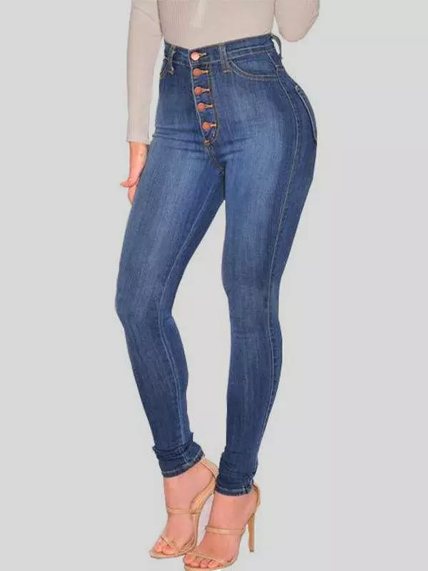 Women High Waist Skinny Jeans