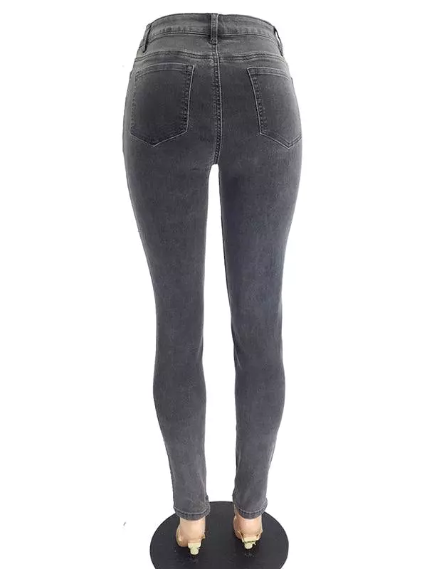 Women High Waist Skinny Jeans